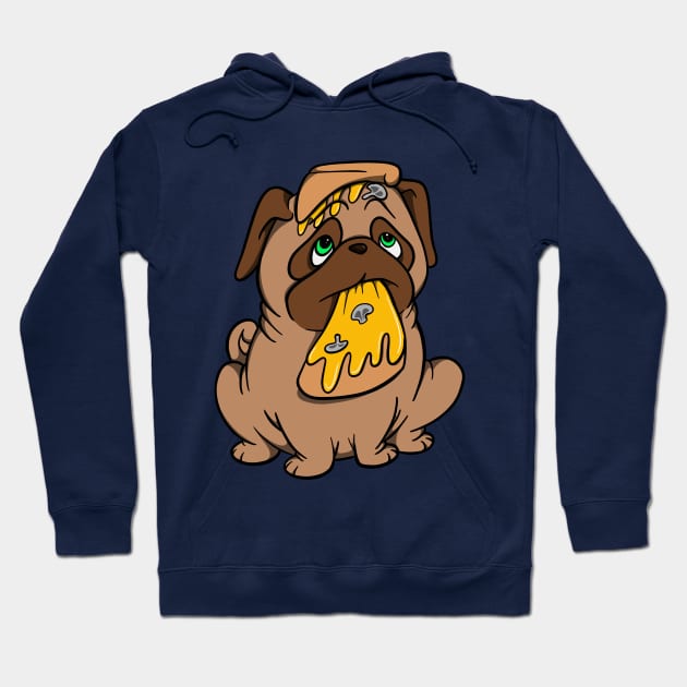 Pizza Pug Hoodie by MumsMerch